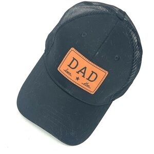 Dad Hat with tan Patch.  Celebrate Dad.  Father’s Day, new Dad, Celebrate Dad.
